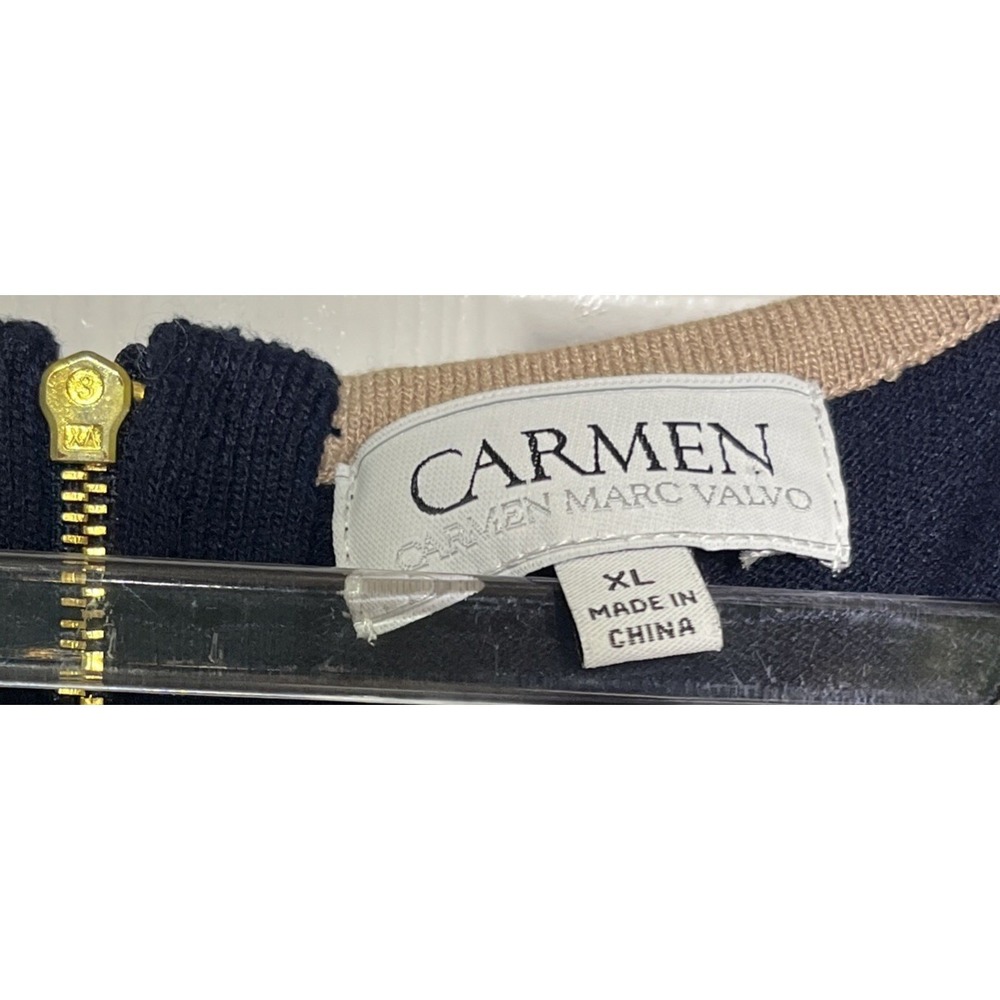 Vintage Carmen Marc Valvo Geometric Cardigan Dress Set Women's Size XL - Picture 11 of 11